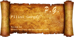 Pilisi Gergő névjegykártya